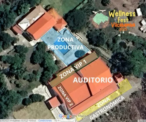 Locations of the Wellness Fest Entrepreneurship Fair - Vilcabamba 2025